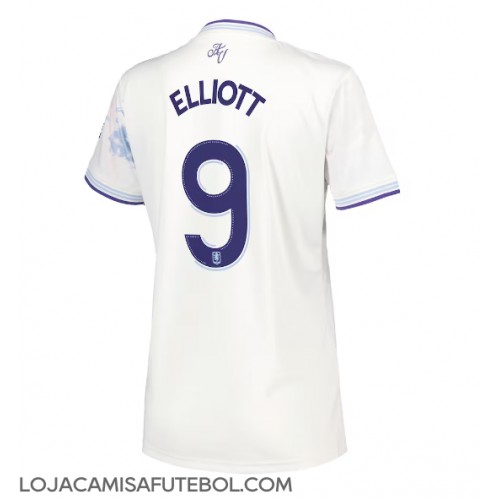 Camisa de Futebol Aston Villa Harvey Elliott #9 Equipamento Alternativo Mulheres 2025-26 Manga Curta